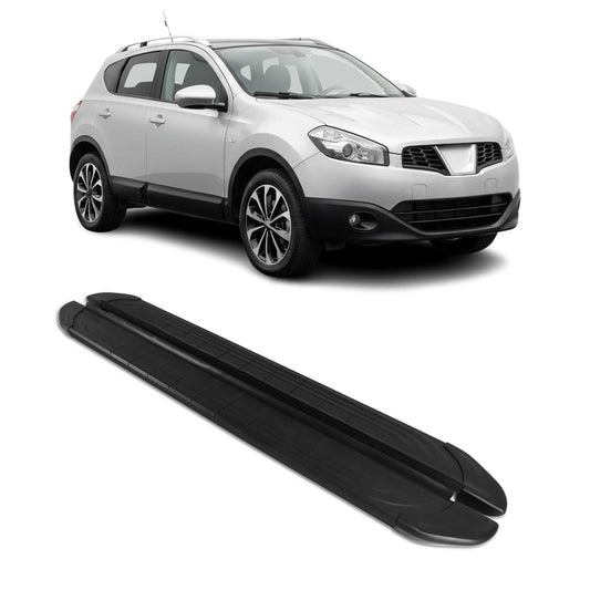 Trittbretter Seitenschweller für Nissan Qashqai +2 NJ10 2008-2014 Alu Schwarz