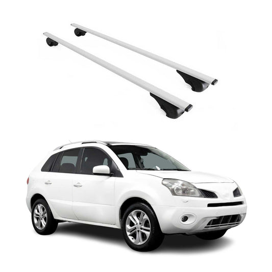 Portbagaj de plafon pentru Renault Koleos mk1 2008-2016 75kg metal argintiu 2 buc