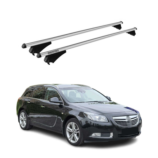 Menabo Dachträger für Opel Insignia A Sports Tourer 2009-2017 75kg Alu Silber 2x