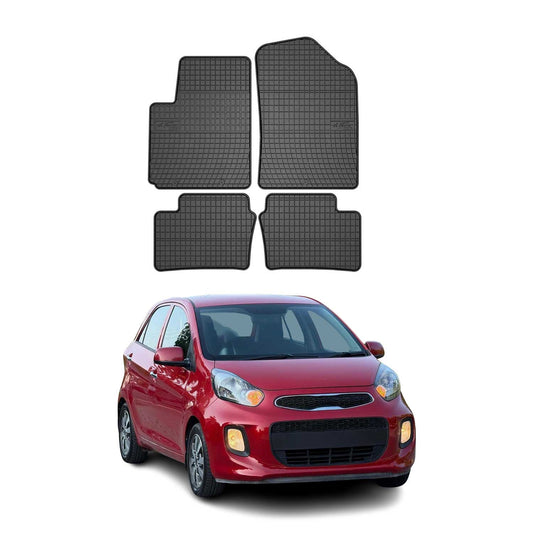 2011-2017 Kia Picanto Fußmatten Gummi Schwarz 4 tlg