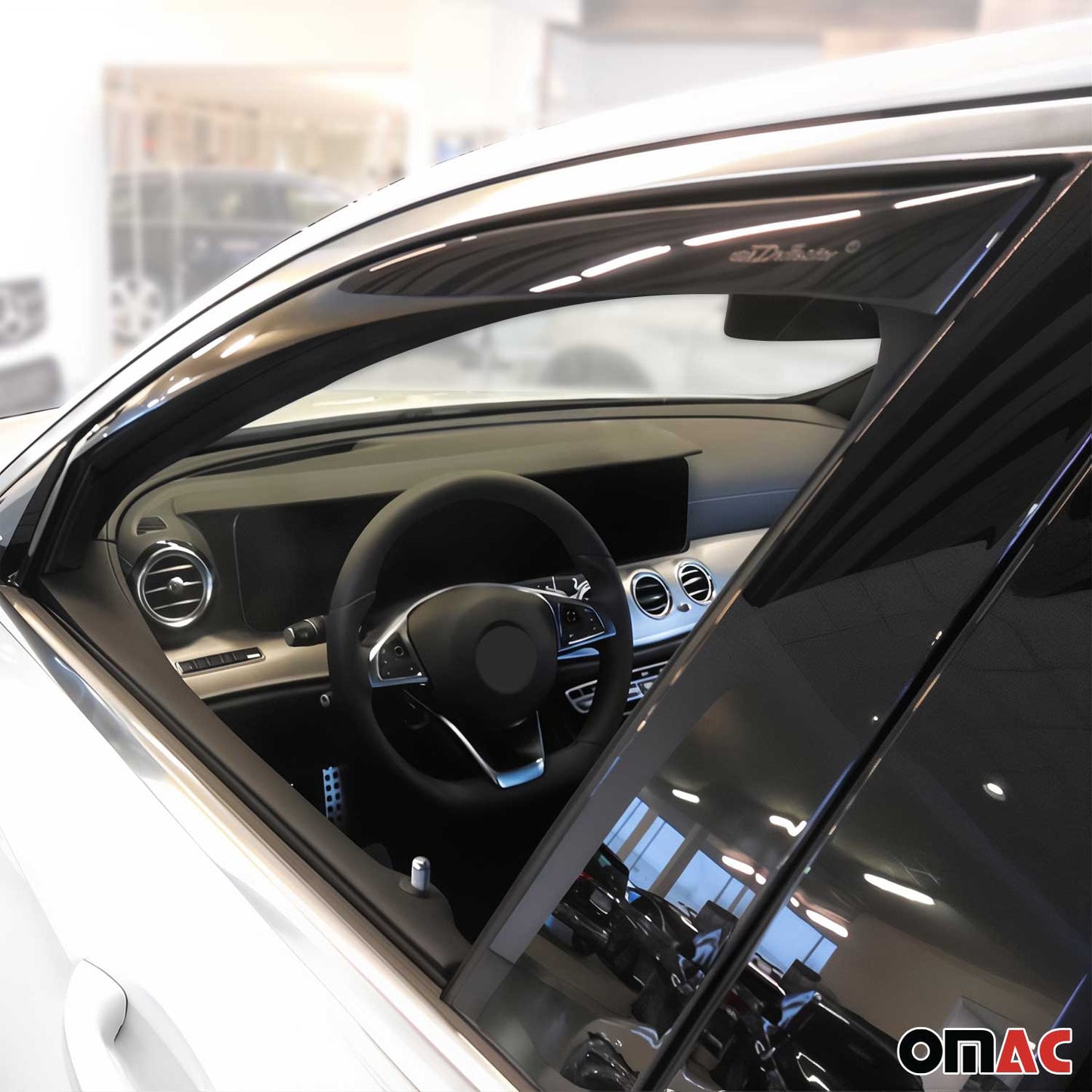 Windabweiser Regenabweiser für Mercedes E Klasse W213 S213 Dunkel Acryl 2tlg