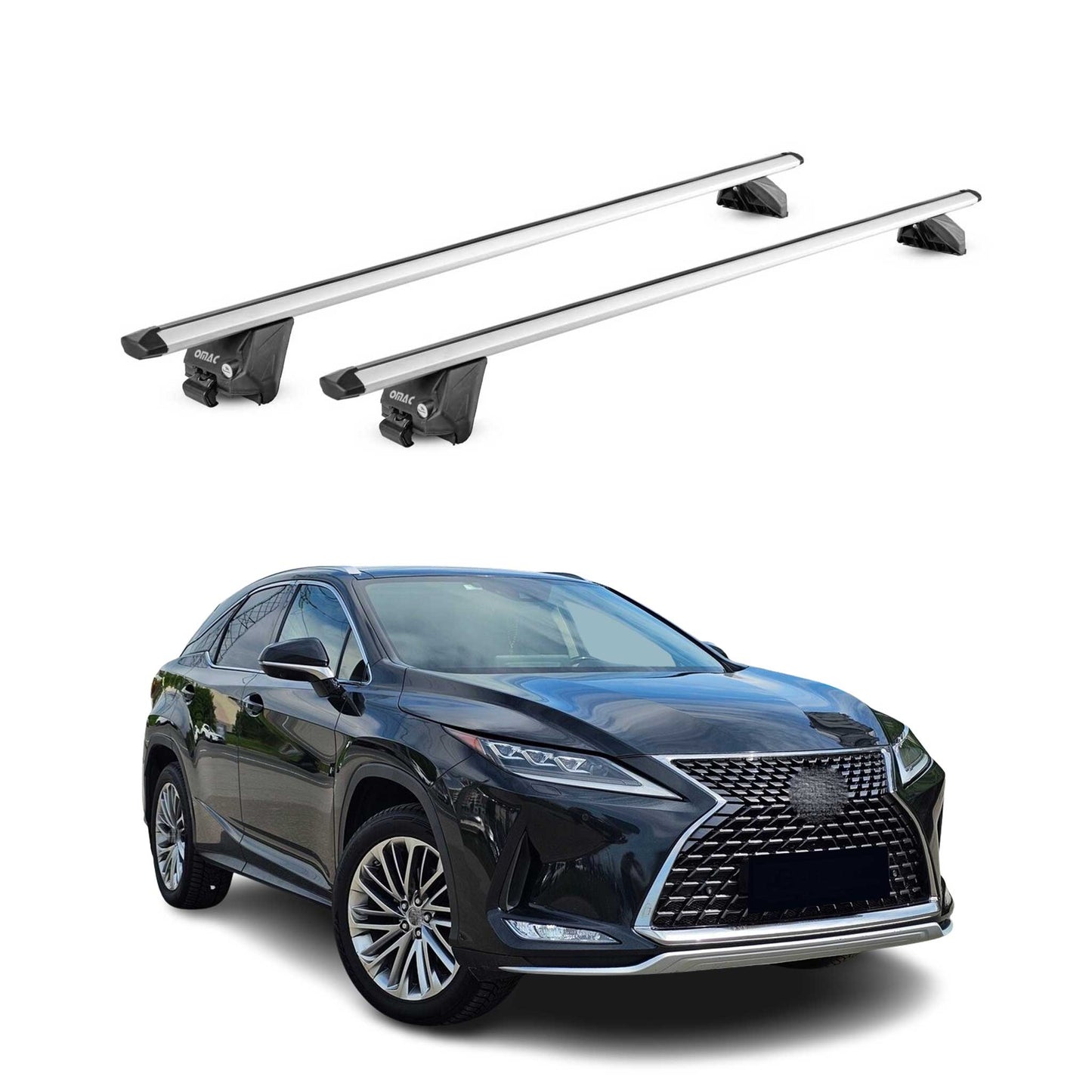 Dachträger Grundtäger für Lexus RX 2016-2022 100kg Aluminium Silber 2tlg ABE