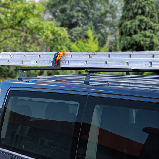 Set 2x Bare portbagaj + Suport scară pentru VW T7 Multivan 2021-2024 Negru