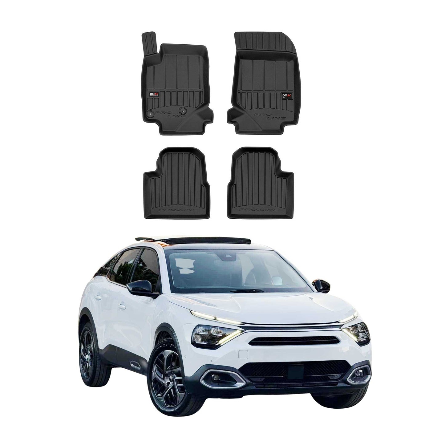 2020-2025 Citroen C4 Fußmatten TPE Schwarz 4 tlg