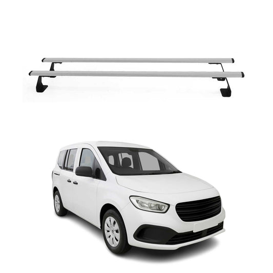 Portbagaj de plafon pentru Mercedes Citan W420 2021-2025 75kg oțel argintiu 2 buc