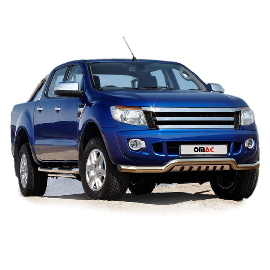 Bară de protecție față din oțel inoxidabil pentru Ford Ranger 2012-2016 cu ABE (omologare de tip germană) Bară de protecție argintie