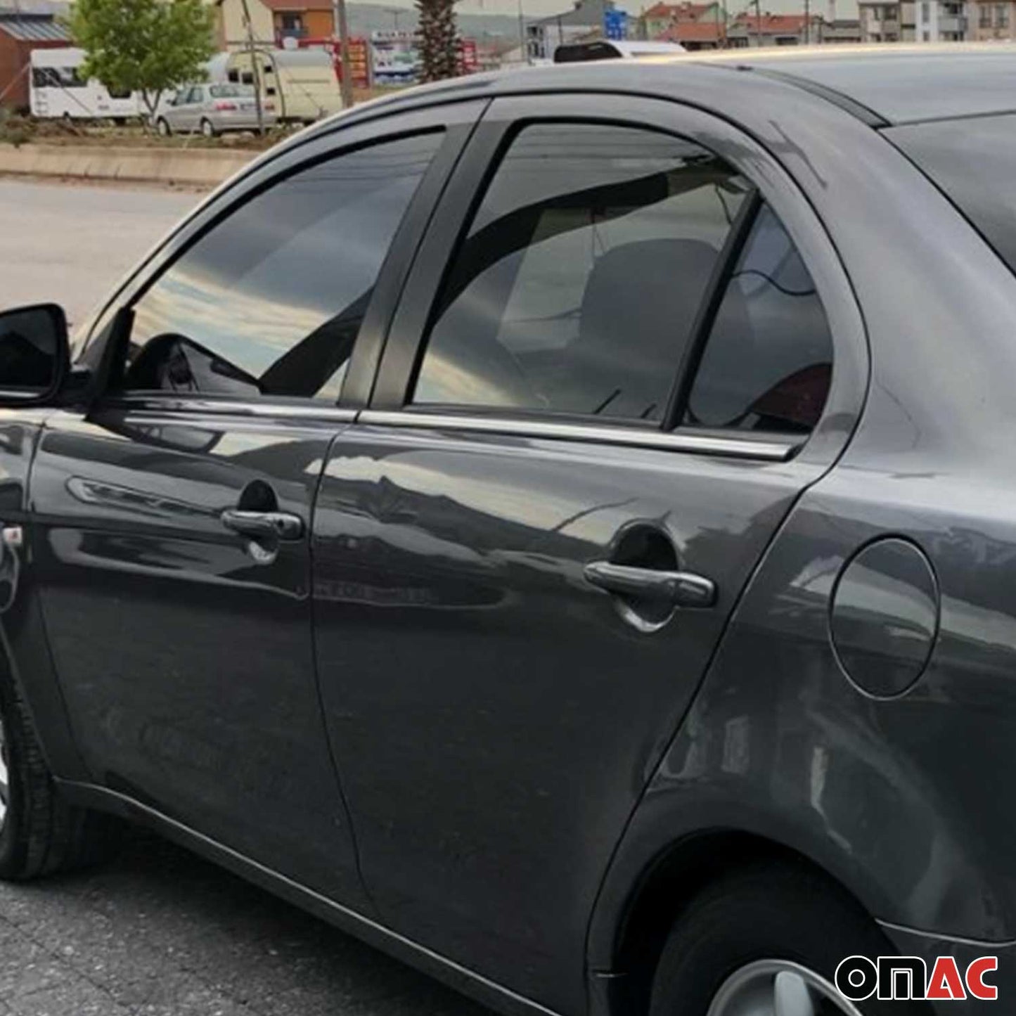 Fensterleisten Zierleisten für Mitsubishi Lancer 2008-2017 Edelstahl Chrom 4tlg