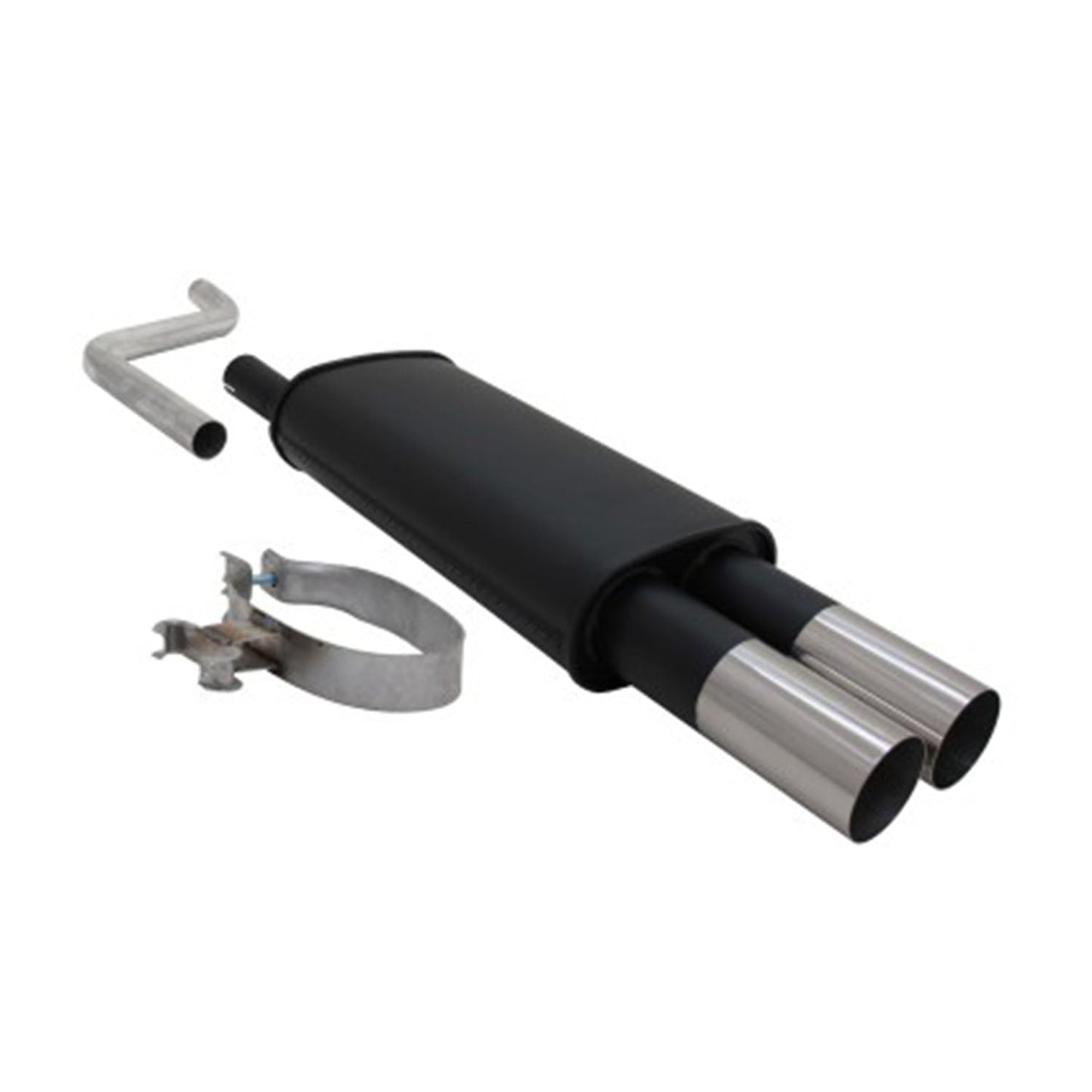 Novus Sportauspuff für VW Polo 2/3 86C 2x76mm RL-Design Endschalldämpfer mit ABE