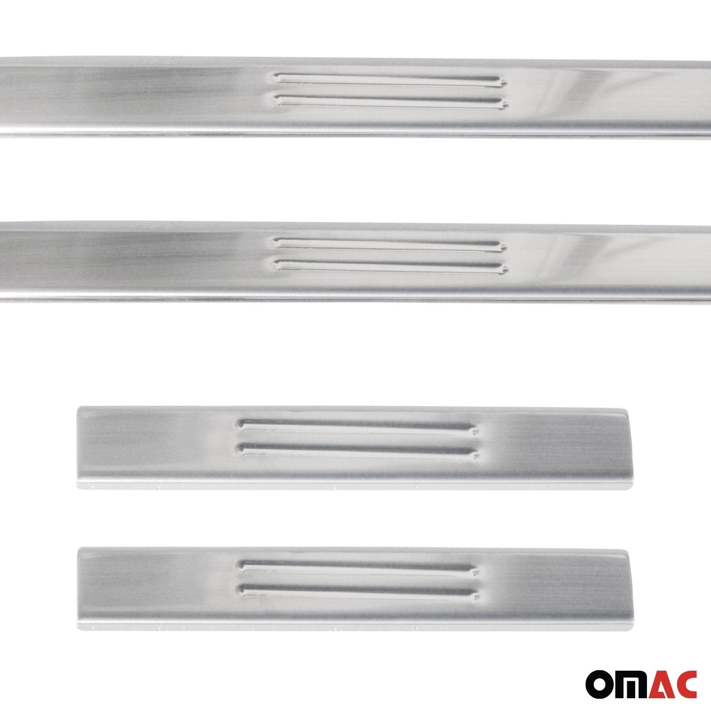 Ornamente prag uși pentru BMW X5 E70 2006-2013, oțel inoxidabil, argintiu, set 4 piese