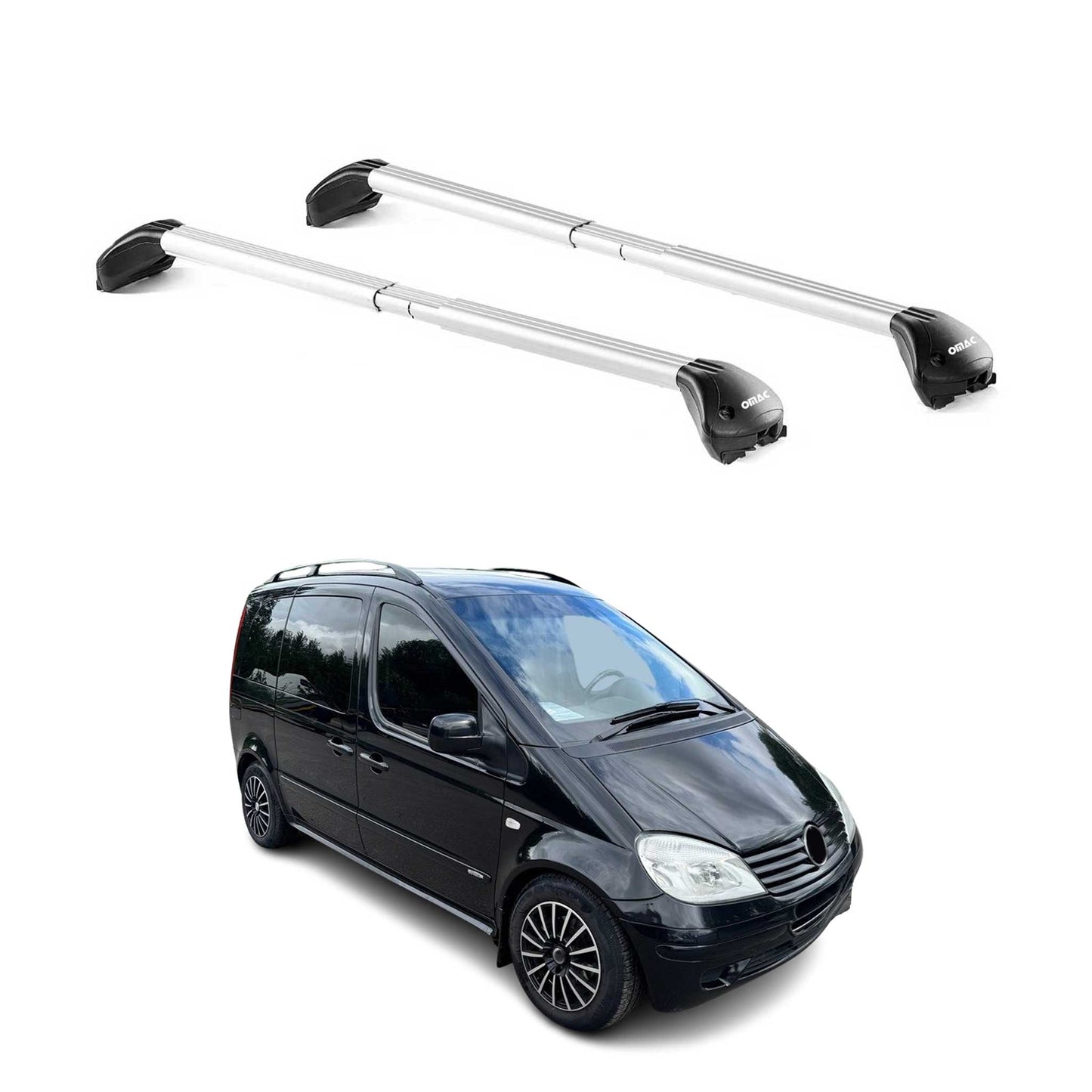 Dachträger für Mercedes Vaneo W414 2002-2005 5 tür 100kg Alu Silber 2x ABE