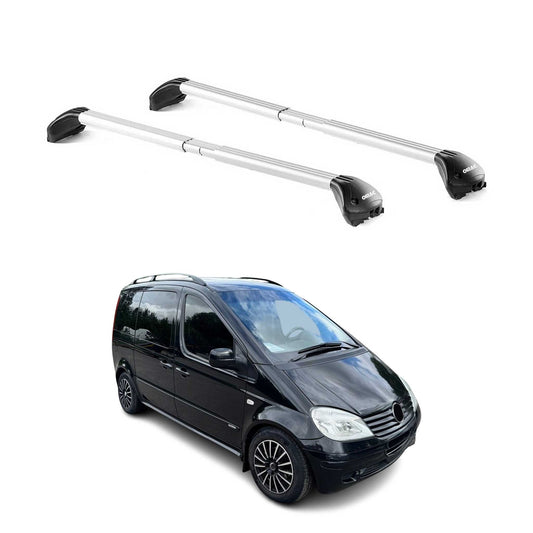Dachträger für Mercedes Vaneo W414 2002-2005 5 tür 100kg Alu Silber 2x ABE