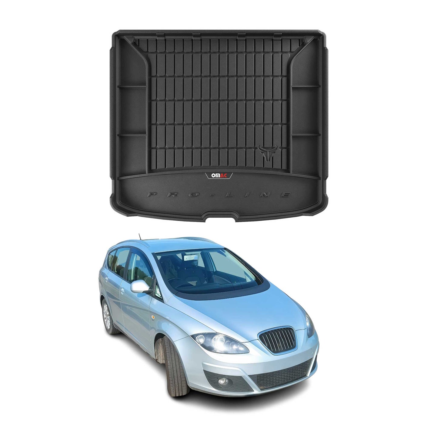 OMAC Gummi Kofferraumwanne für Seat Altea XL 2004-2015 TPE Laderaumwanne Schwarz