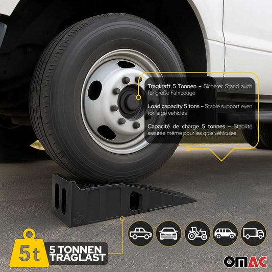 Auffahrrampe Auffahrkeile Stufenkeil für PKW Wohnwagen 5 tonne Autoreifen 2x