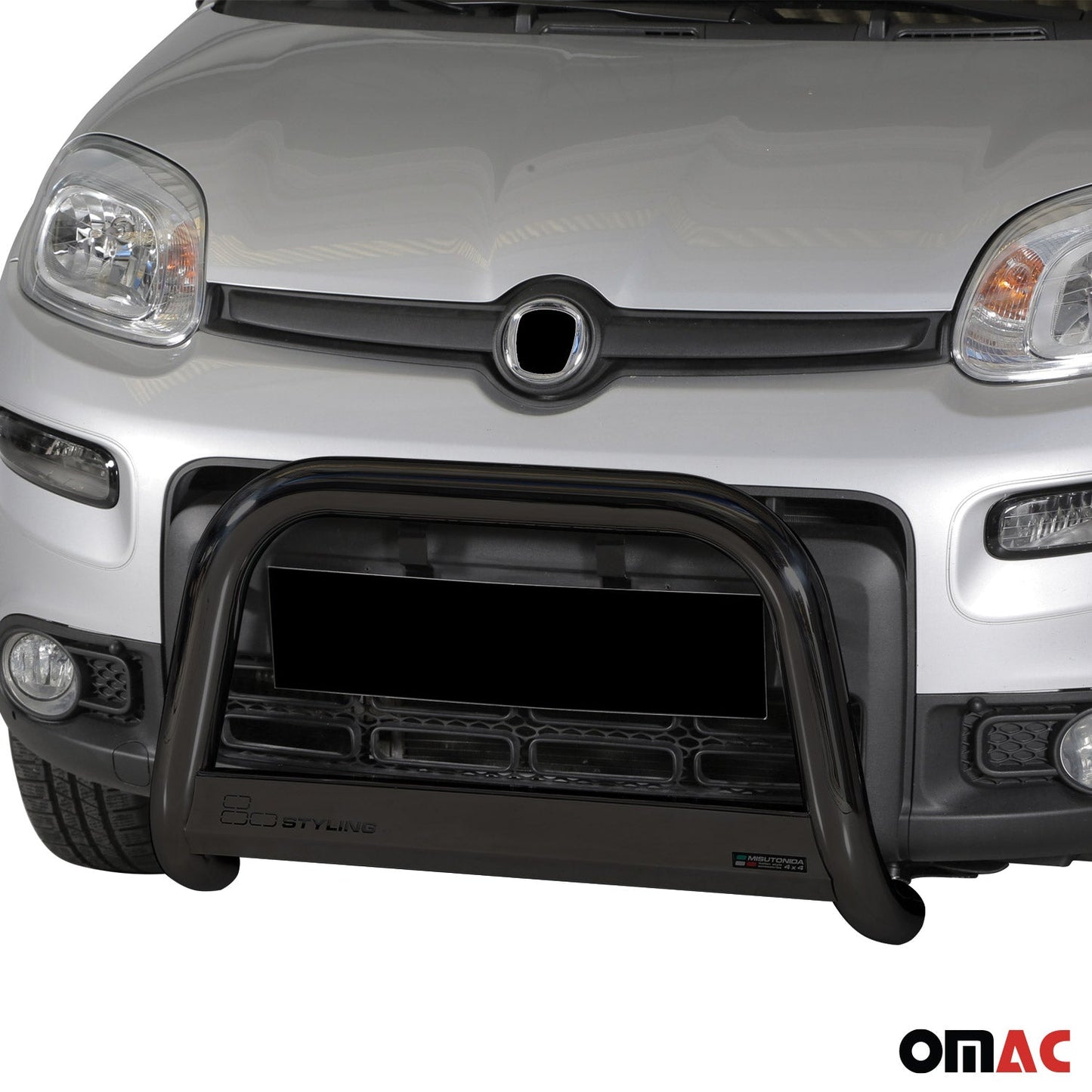 Bară de protecție/buton față pentru Fiat Panda 4 2012-2022, ø63mm, oțel, negru