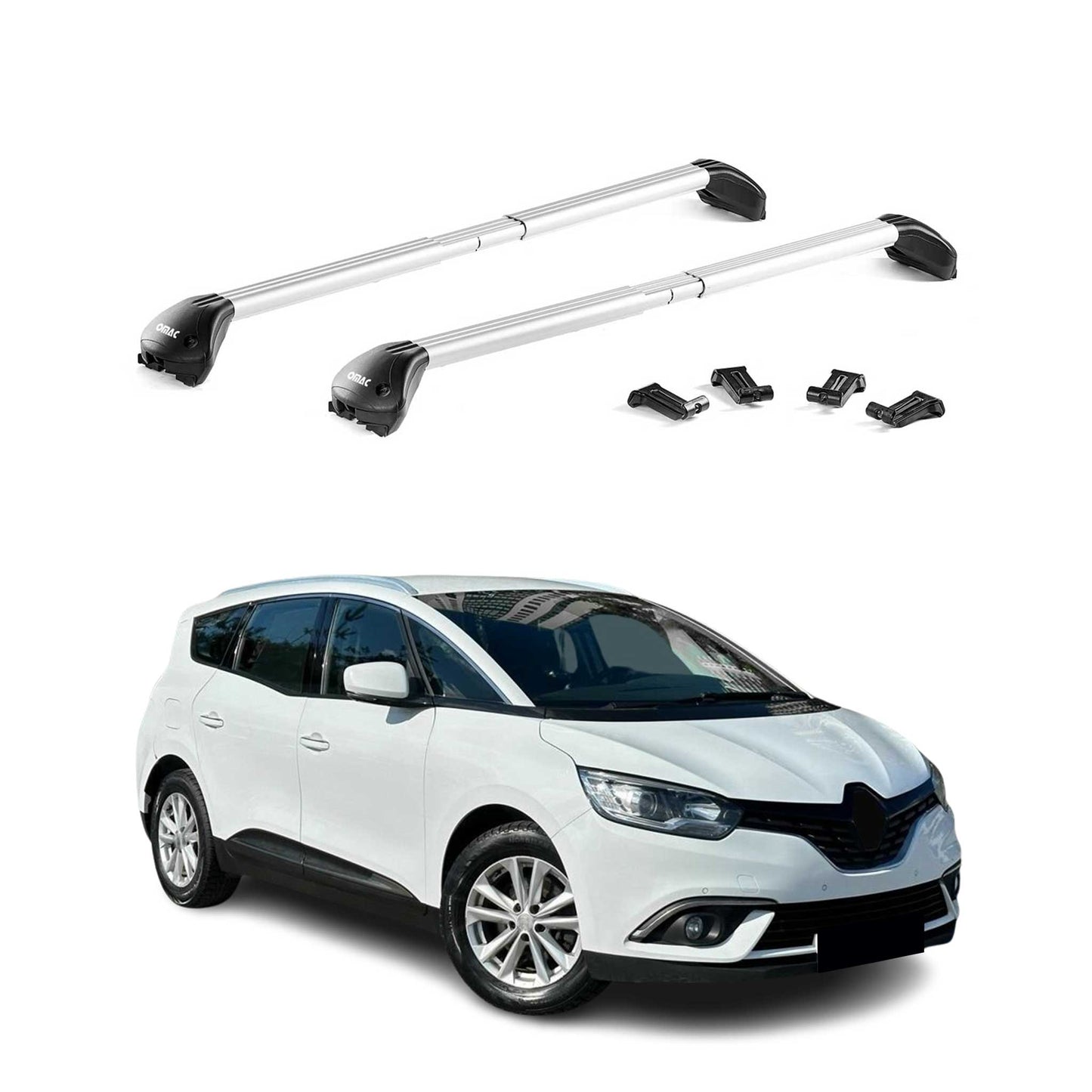 Dachträger Grundtäger für Renault Grand Scenic mk4 2016-2022 100kg Alu ABE Grau