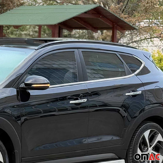 Benzi decorative pentru geamuri pentru Hyundai Tucson 2015-2020, oțel inoxidabil cromat, 6 bucăți