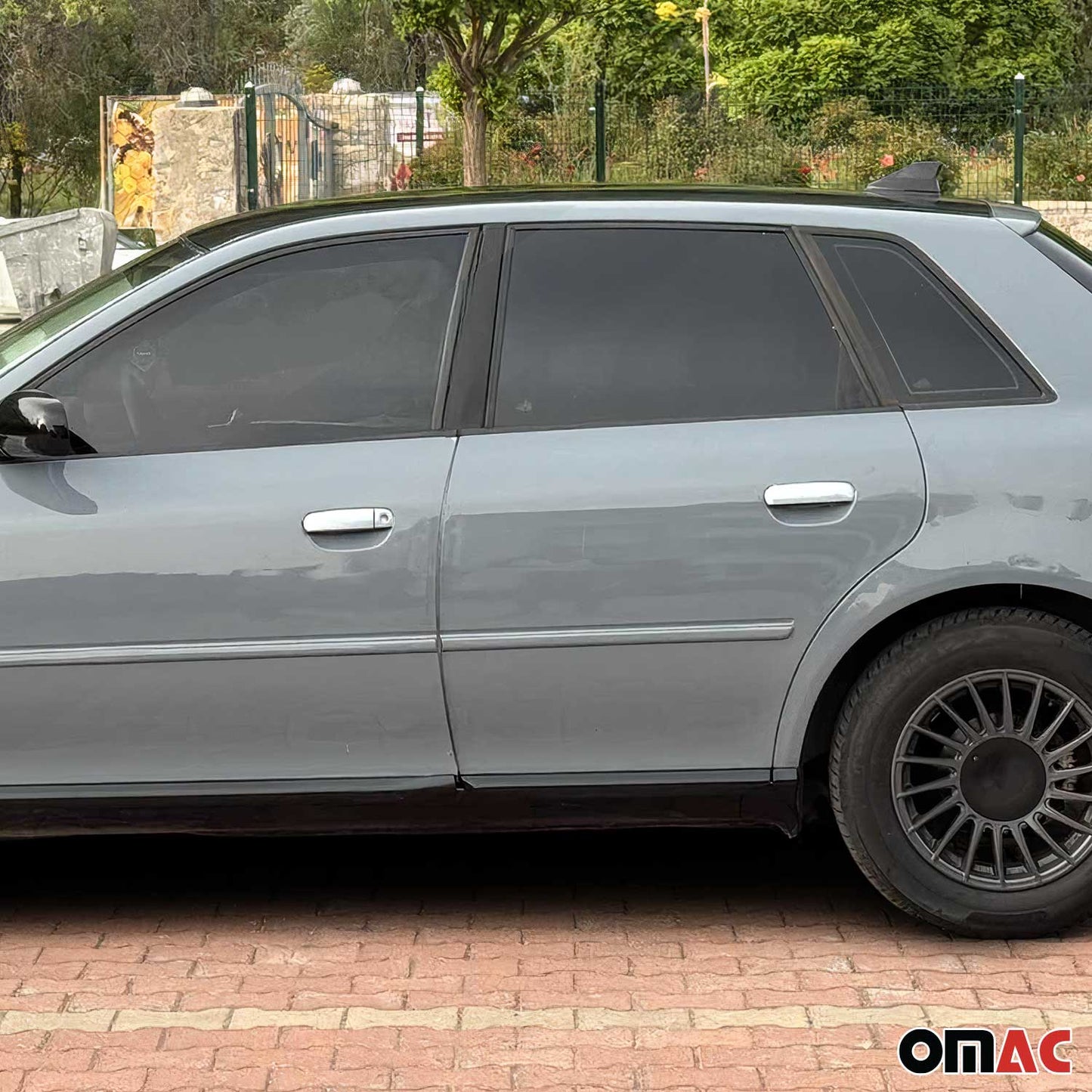 Ornamente mâner ușă, capac mâner ușă pentru Audi A8 1997-2003, oțel inoxidabil, argintiu, 5 bucăți