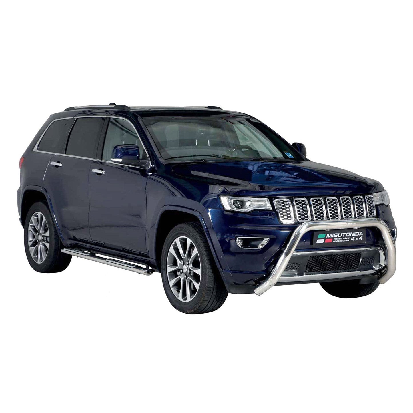 Stahl Seitenschweller Schwellerrohre für Jeep Grand Cherokee 2015-2021 Silber