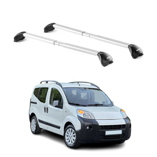 Dachträger Grundtäger für Citroen Nemo 2008-2013 3-5 tür 100kg Alu Silber 2x ABE