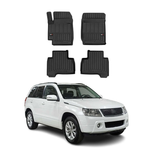 OMAC Gummi Fußmatten für Suzuki Grand Vitara 2005-2014 Premium Gummi Schwarz 4x