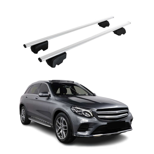 Dachträger Gepäckträger für Mercedes GLC X253 SUV 2015-2023 ABE Metall Silber