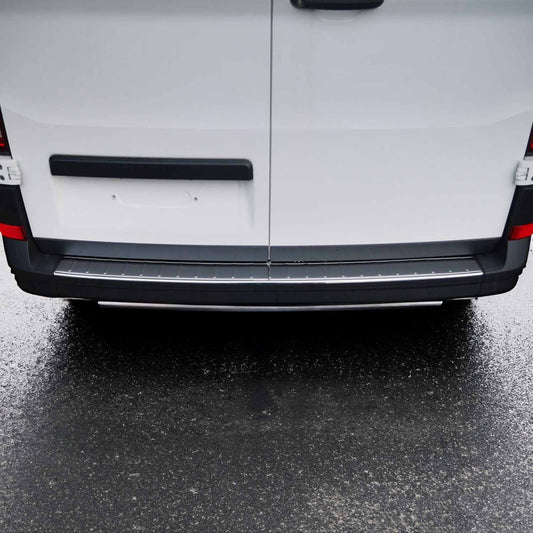 Apărătoare de margine de încărcare/apărătoare de bară de protecție pentru VW Crafter 2017-2025, oțel inoxidabil, argintiu