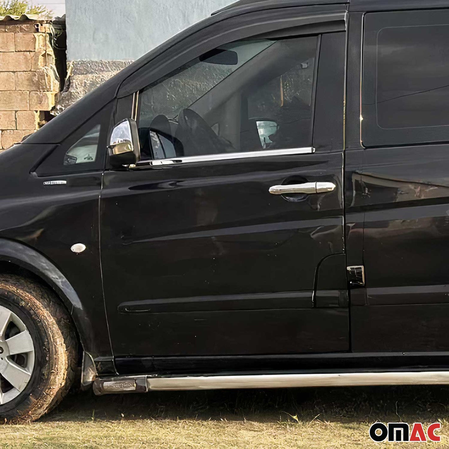 Fensterleisten Zierleisten für Mercedes Vito W639 2003-2014 Edelstahl Chrom 2tlg
