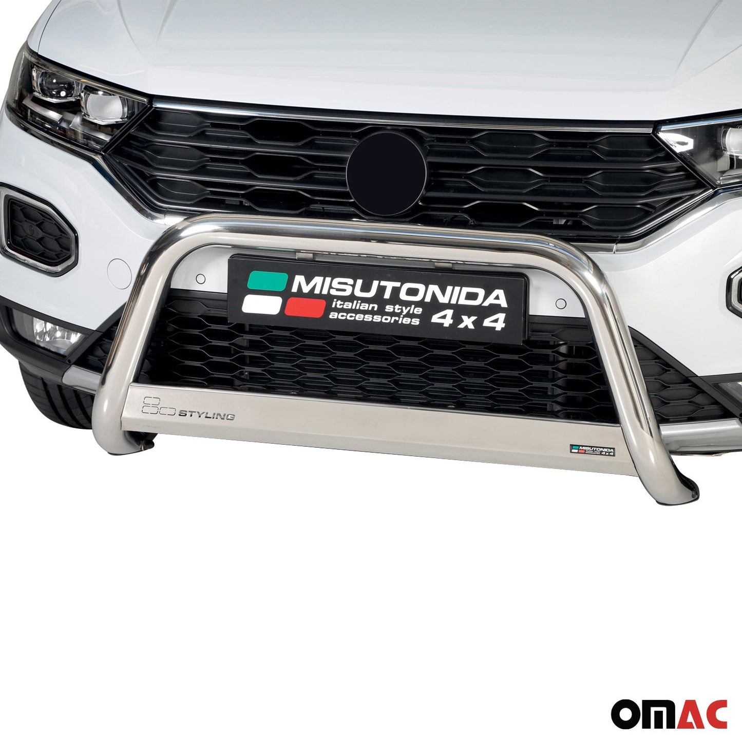 Frontbügel Frontschutzbügel für VW T-Roc 2017-2025 ø63mm Stahl Silber Schutz