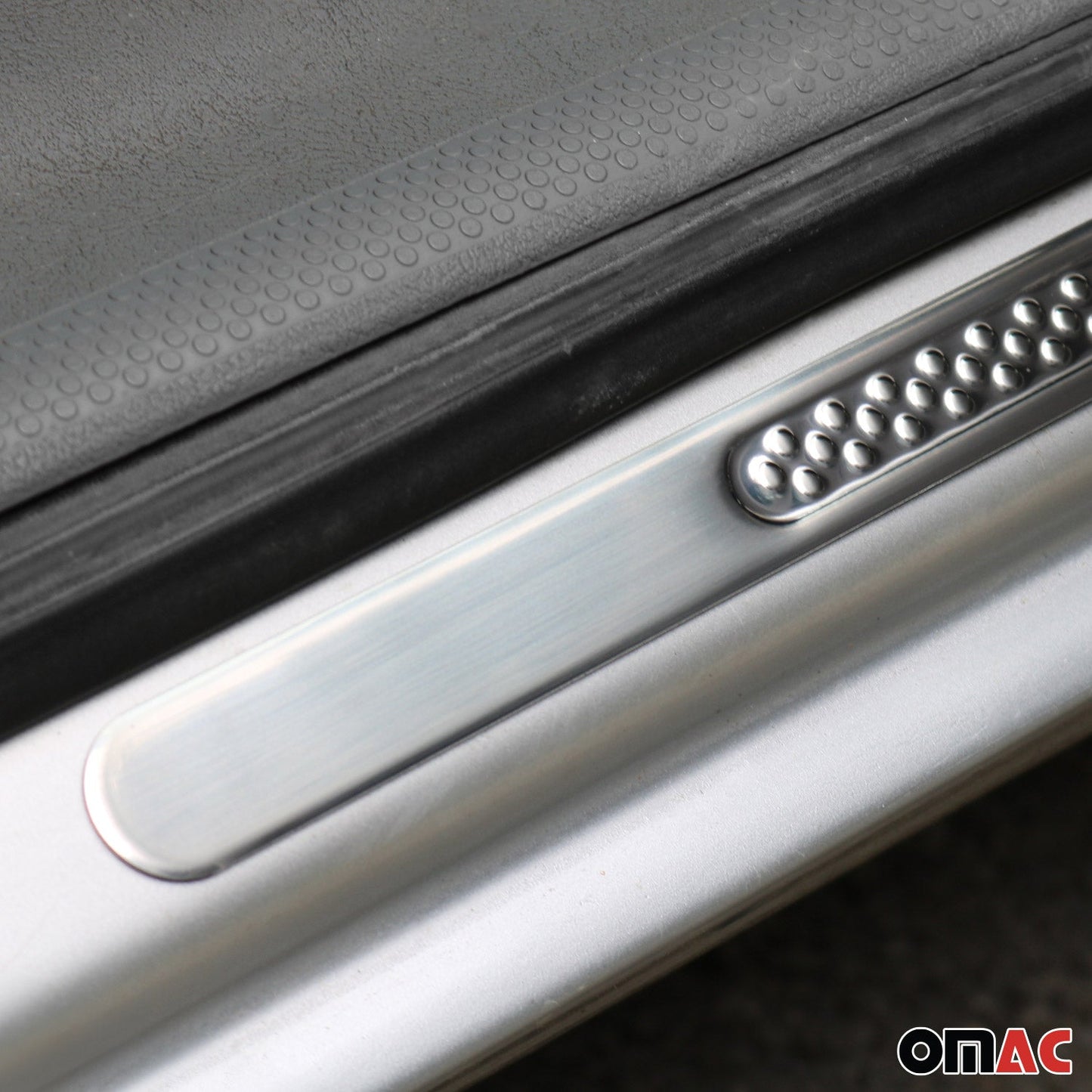 Protecții prag ușă pentru Fiat Grande Punto 2005-2009, oțel inoxidabil, 4x