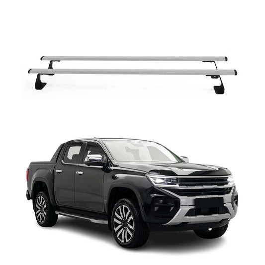 Dachträger Gepäkträger für VW Amarok mk2 2022-2025 Silber Stahl 2 tlg