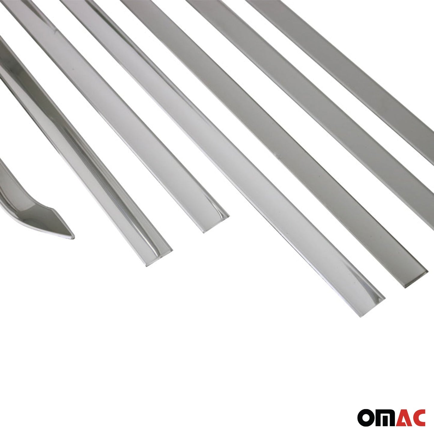 Benzi decorative pentru geamuri VW Crafter 2017-2025 ampatament L3/L4, cromate, 10 bucăți