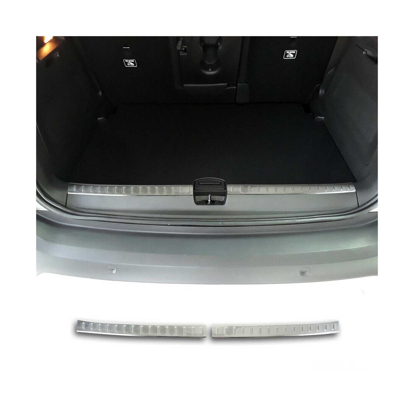 Protecție prag bară de protecție interioară pentru Opel Crossland X 2021-2025, oțel inoxidabil, set 2 piese