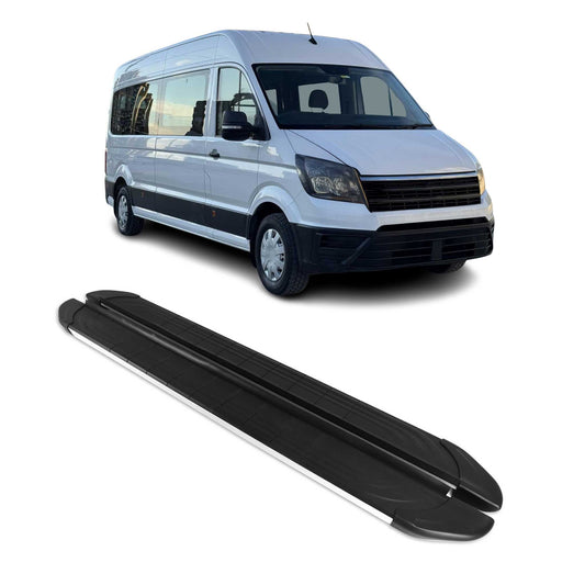 Seitenschweller Trittbretter für VW Crafter 2017-2025 L1 Silber Aluminium 2 tlg