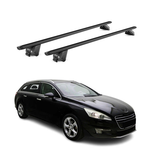 Dachträger Grundtäger für Peugeot 508 Kombi 2011-2025 100kg Alu Schwarz 2x ABE