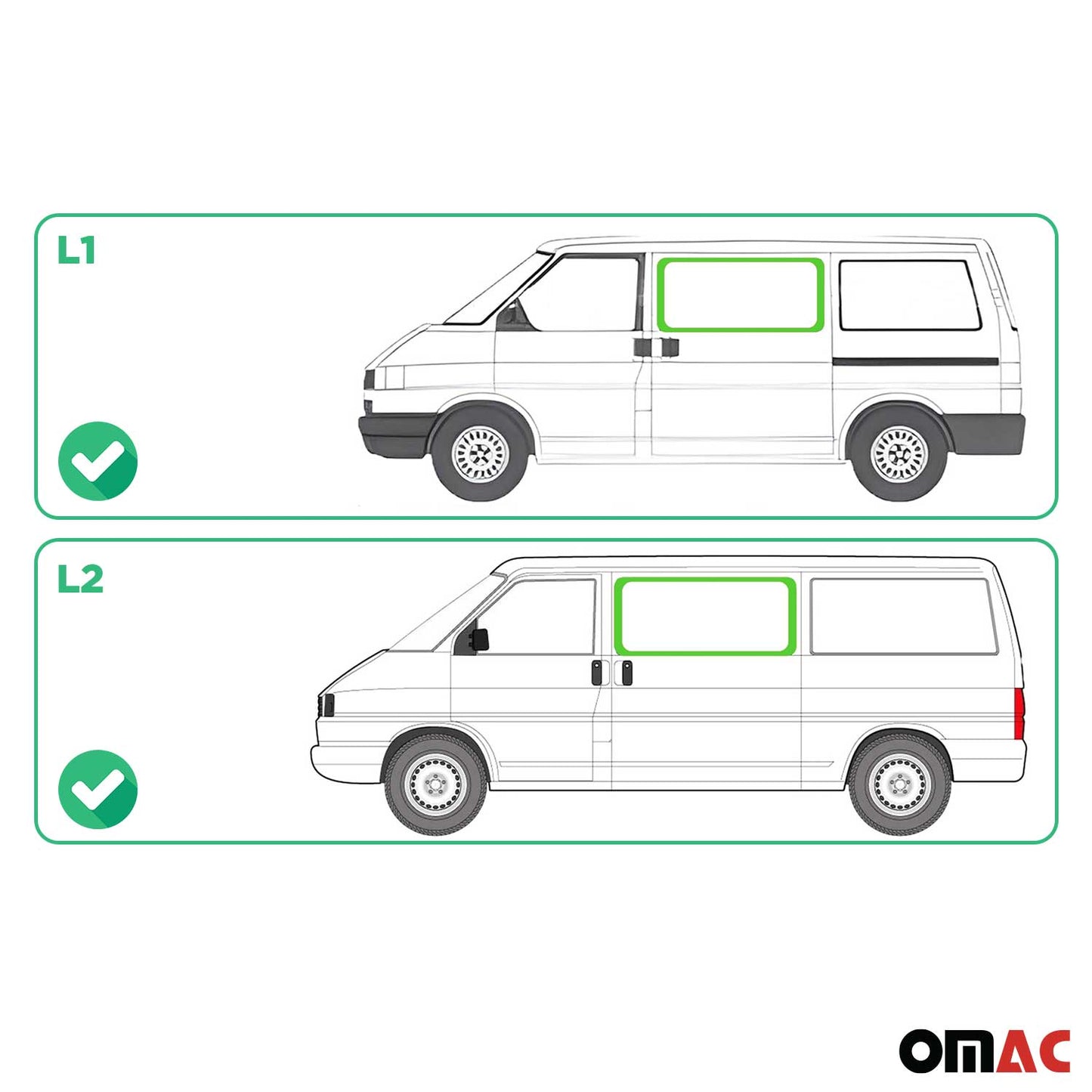Seitenfenster Auto Fenster für VW T4 Transporter 1990-2003 Vorne Links L1 L2