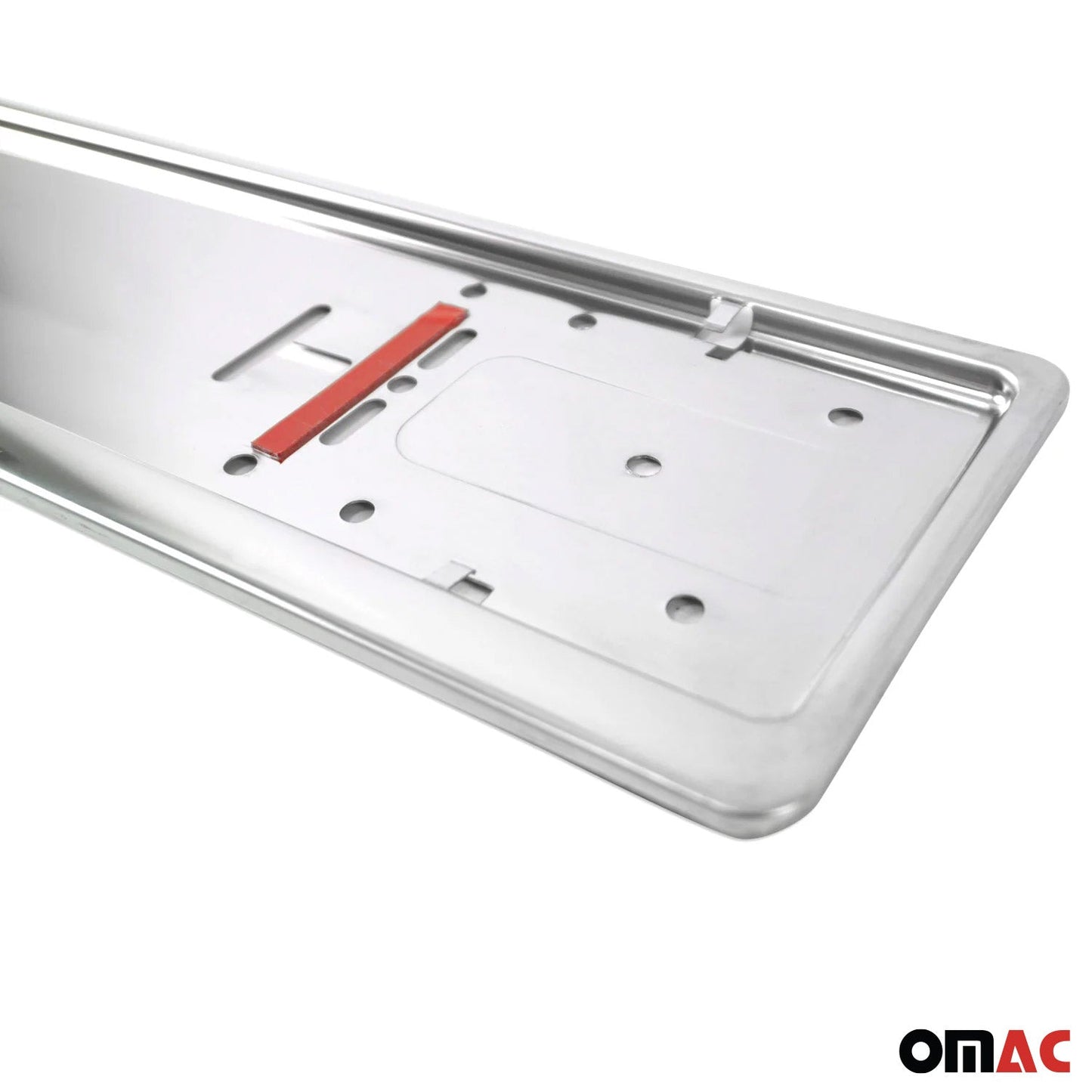 Suport pentru plăcuță de înmatriculare, oțel inoxidabil cromat, 11x52 cm