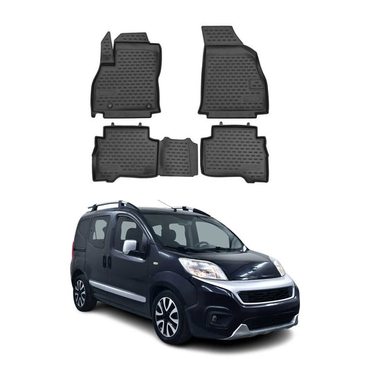 2008-2021 Fiat Fiorino Qubo Fußmatten TPE Schwarz 4 tlg