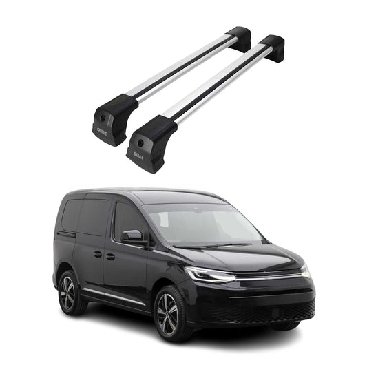 Dachträger Grundtäger für VW Caddy 2020-2025 75kg Aluminium Silber 2 tlg