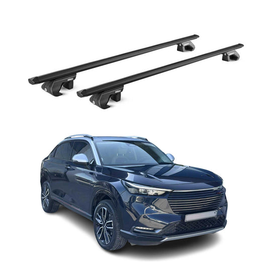 Portbagaj de plafon pentru Honda HR-V 2021-2025 90kg aluminiu negru 2 buc ABE