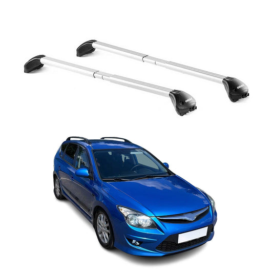 Portbagaj de plafon pentru Hyundai i30 Estate 2007-2012 5 uși 100kg Alu Silver ABE