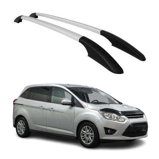 Aluminium Dachreling Relingträger für Ford C-Max 2010-2019 Silber 2x