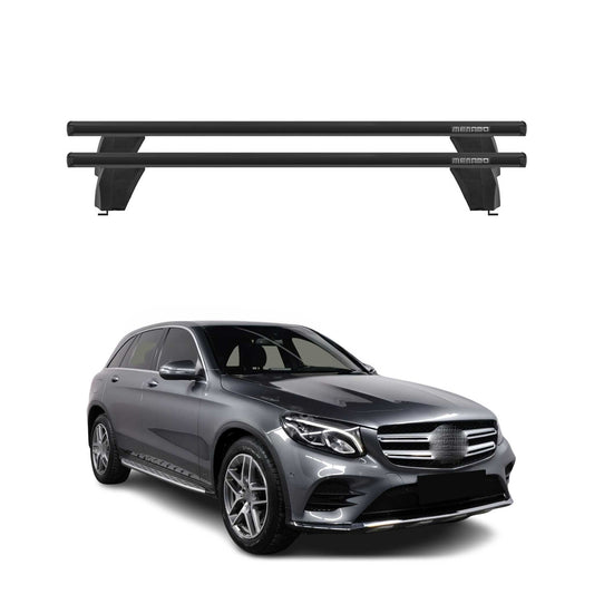 Menabo Dachträger Grundtäger für Mercedes GLC C253 2015-2020 75kg Alu Schwarz 2x