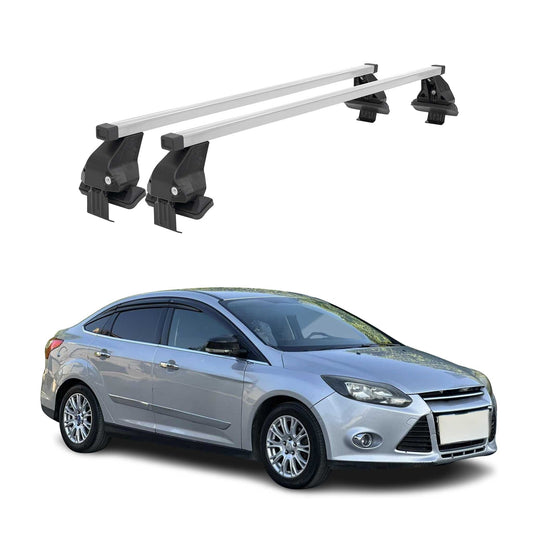 Menabo Portbagaj de plafon pentru Ford Focus 2011-2018 50kg Oțel Argintiu 2 buc