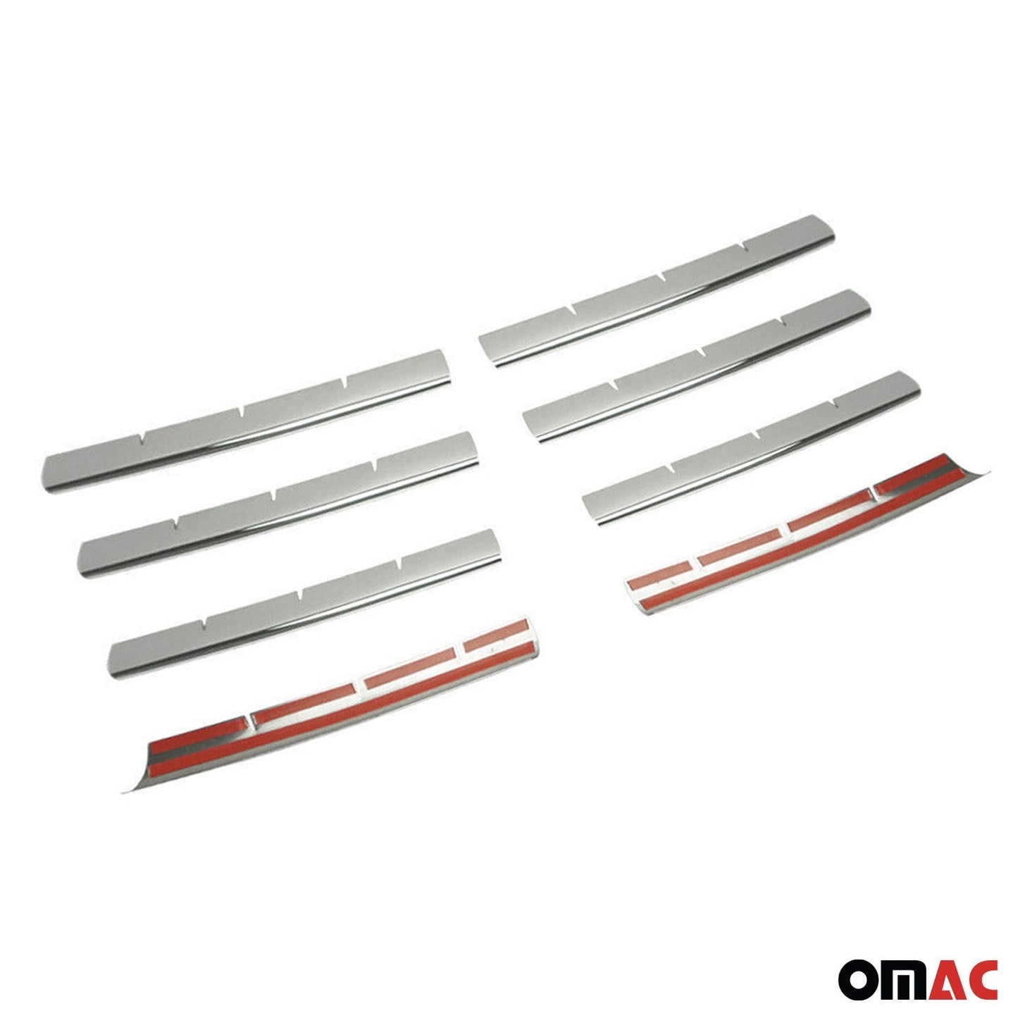 Kühlergrill Leisten Grillleisten für VW Transporter T5 2003-2010 Chrom Silber 8x