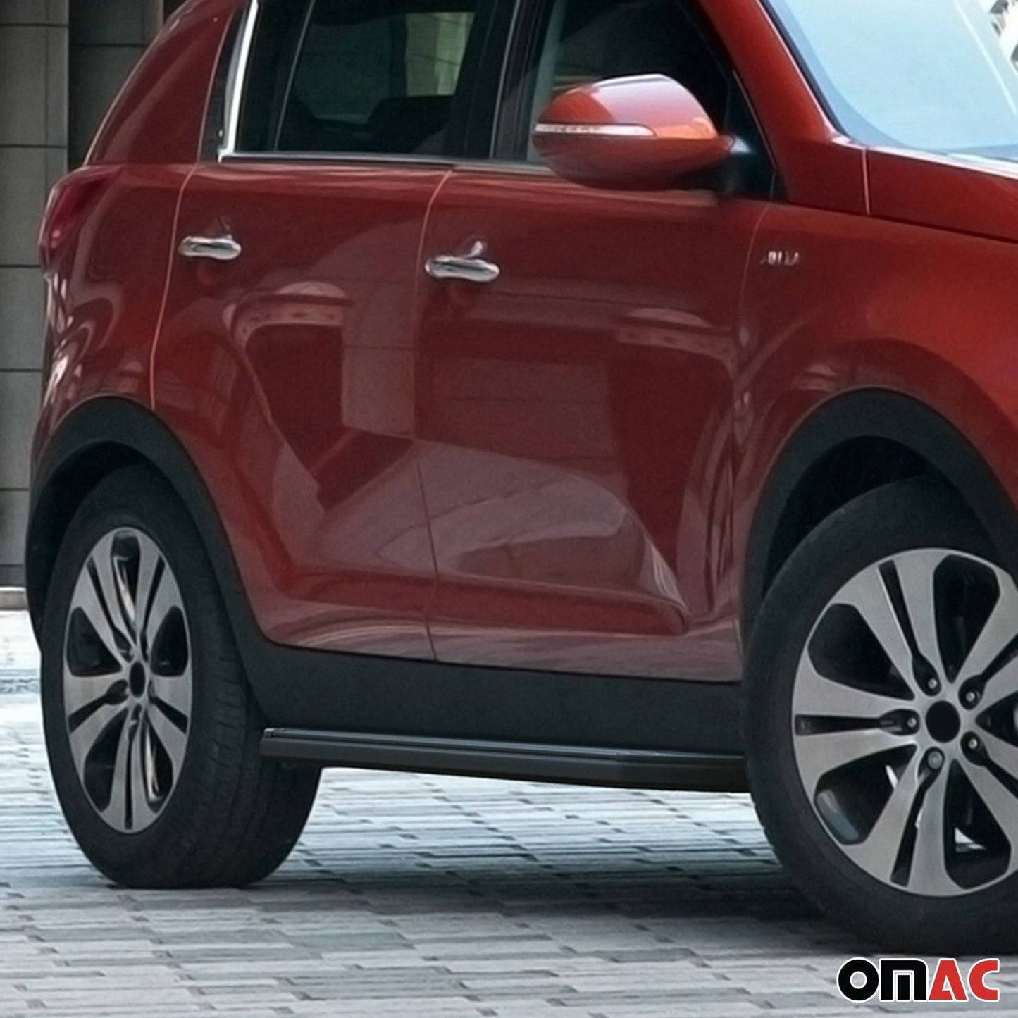 Trittbretter Seitenschweller für Kia Sportage 2010-2015 ABE Schwarz Alu