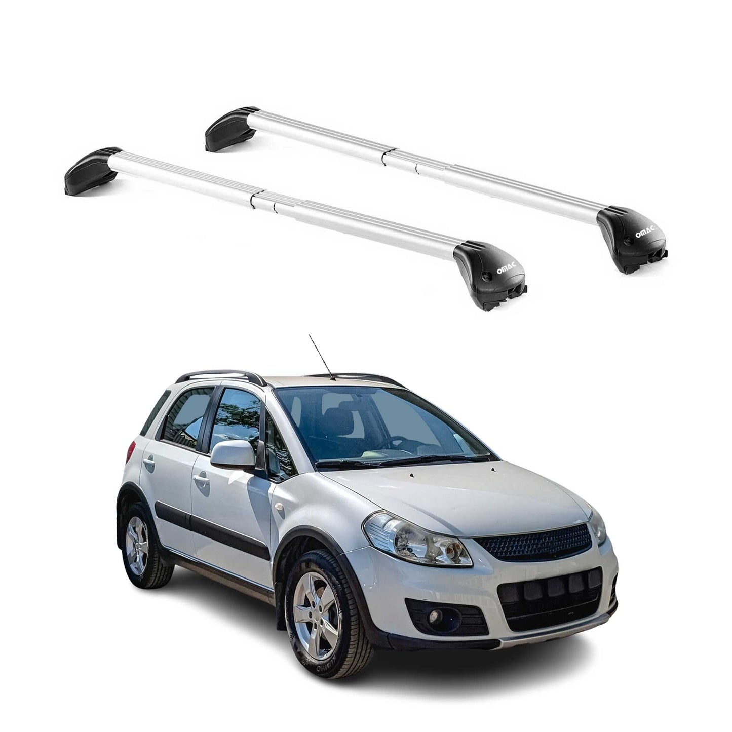 Dachträger Grundtäger für Suzuki SX4 EY-GY 2006-2014 5 tür 100kg Alu Grau 2x ABE