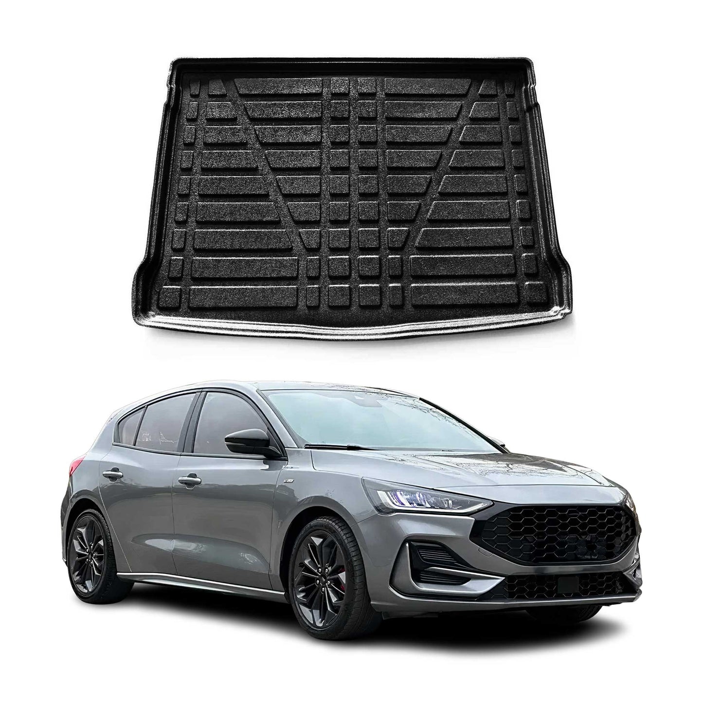 Kofferraumwanne Laderaumwanne für Ford Focus mk4 2019-2025 Fünftürer Gummi TPE