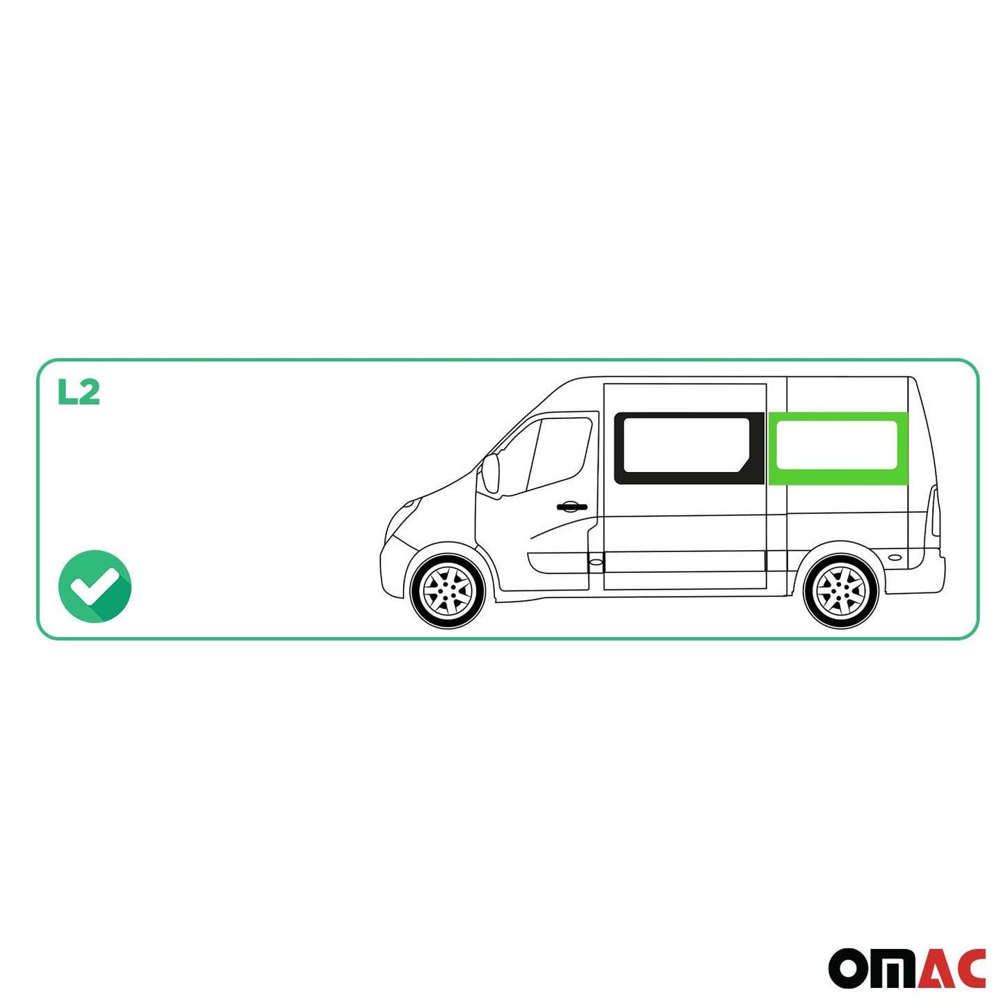 Seitenfenster Schiebefenster für Opel Movano 2010–2021 Hinten Links L2
