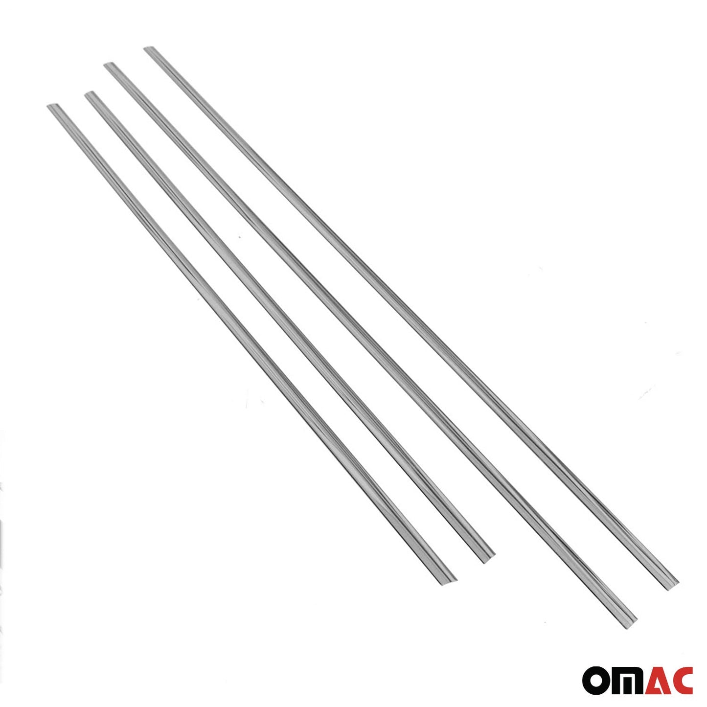 Benzi decorative/ornamente geamuri pentru Ssangyong Rexton 2006-2012, oțel inoxidabil cromat, 4 bucăți