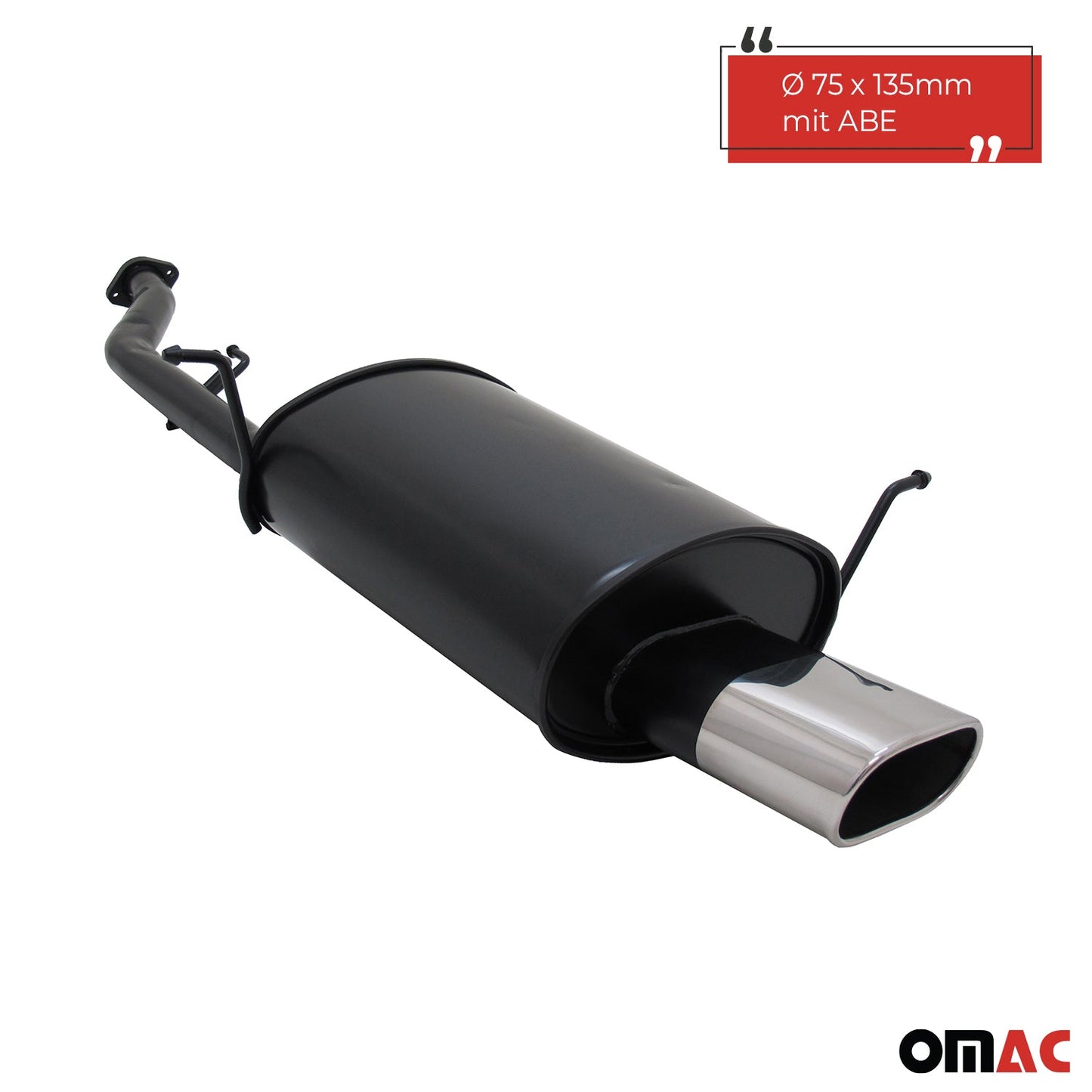 Novus Sportauspuff für BMW E36 Compact 316i 135x75mm Endschalldämpfer mit ABE